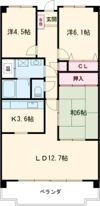トーカンマンション新三田D棟の間取り画像