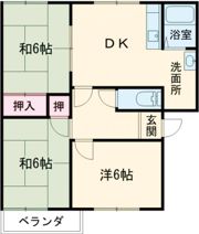 リバーサイド朝霧A棟の間取り画像