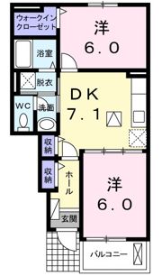 ベル・ヴィオラKⅡの間取り画像