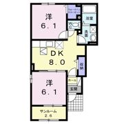 アンジュ 稲葉Aの間取り画像