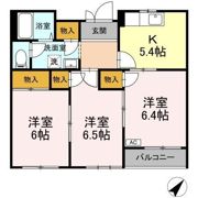 アピアパレス Bの間取り画像