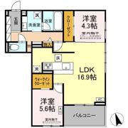 ディーソルビア中川原の間取り画像