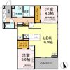 ディーソルビア中川原の間取り画像
