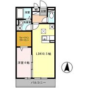 COZY岸里Ⅱの間取り画像