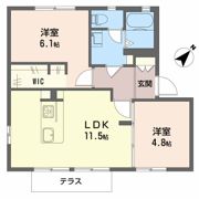 ハイツリバティー Dの間取り画像