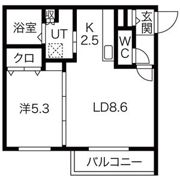 ラウレア八軒の間取り画像