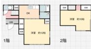 川越市木野目 戸建2DKの間取り画像