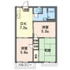 ドエル 石原 Cの間取り画像