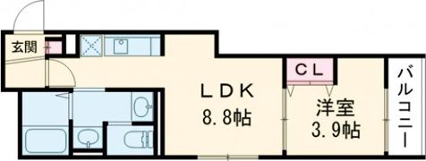 ALEGRIA飾磨の間取り画像