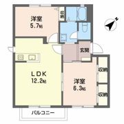 グリーンヒル中島 Aの間取り画像