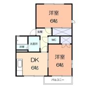 ヴィラ中川Aの間取り画像