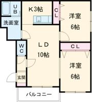プランドール千歳の間取り画像