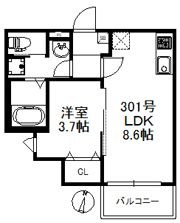 サンミライ今宿駅前の間取り画像