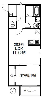 サンミライ今宿駅前の間取り画像