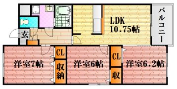 アセーラA館の間取り画像