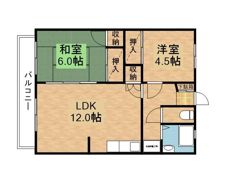音無ハイツの間取り画像