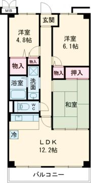 フルール香ケ丘の間取り画像
