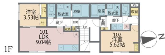 カインドネスα八王子本町の間取り画像