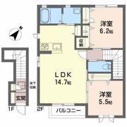 カーサレイールBの間取り画像