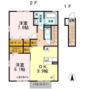 サニー矢倉下 Bの間取り画像