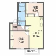 ディアスとなみⅡ Aの間取り画像