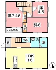 ヴィラージュ Ⅱの間取り画像