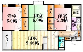 ボヌールマスダの間取り画像