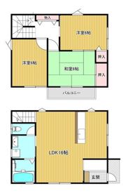 飯野ハイツ（57～61・63号）の間取り画像