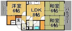 エメラルドマンション姪の浜Ⅱの間取り画像