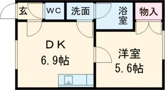 スカイコート千歳住吉の間取り画像