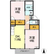 プレジールそうざ Aの間取り画像