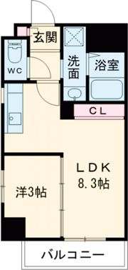 LUNA五橋駅前の間取り画像