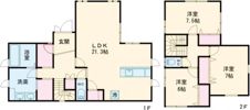 千里山東2丁目戸建ての間取り画像