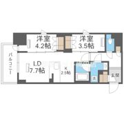 K-COURT谷町四丁目の間取り画像