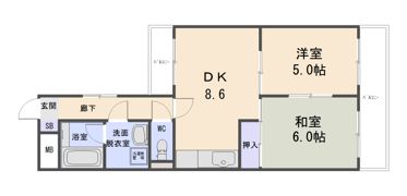 カーサフジキの間取り画像