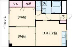 ハイツハピィバリーⅡE棟の間取り画像