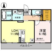 コーラルブルー南花田の間取り画像