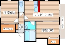 レジュウィールH棟の間取り画像