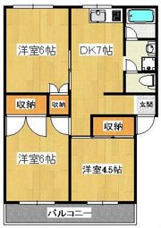 サニーコーポラス国分寺D棟の間取り画像