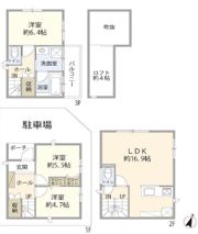 新宿区北新宿1丁目住宅の間取り画像
