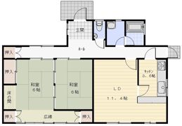 栗真町屋町阪野様貸家の間取り画像