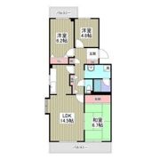 竜ヶ崎ハイツBの間取り画像