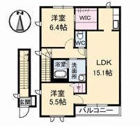 シャーメゾンK A棟の間取り画像