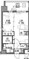 S-RESIDENCE渡辺通ascentの間取り画像