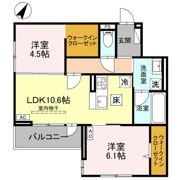(仮称)D-ROOM大房PJ B棟の間取り画像