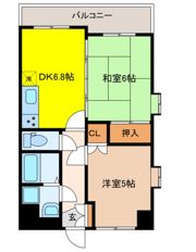 トーカンマンション浜田町の間取り画像