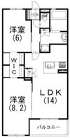プレリエ四ツ池の間取り画像