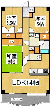 キャッスル北の台の間取り画像