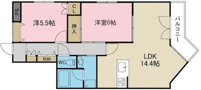 コーポ青山Ⅲの間取り画像