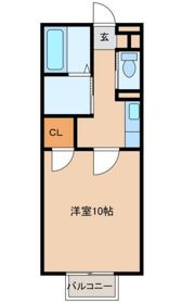ヒューベストコート鏡の間取り画像